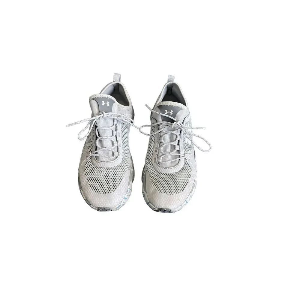 Under Armour Mens Gray Micro G Kilchis Camo Fishing Shoes Size 10